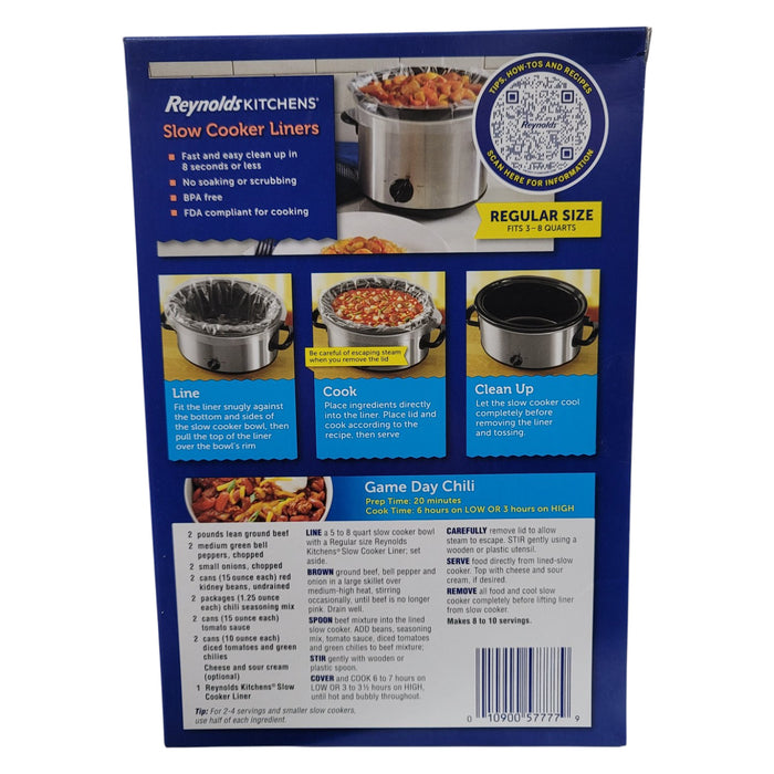 Reynolds Kitchens Slow Cooker Liners, Regular Size 24 ct.