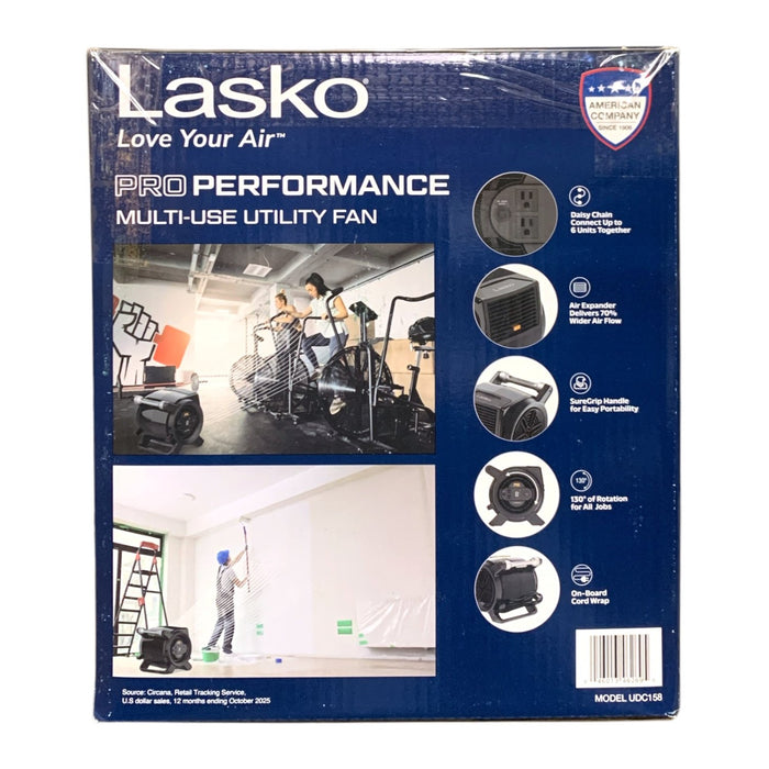 Lasko Pro Performance Multi-Use Utility Fan, 9-Speed with WhisperForce Motor