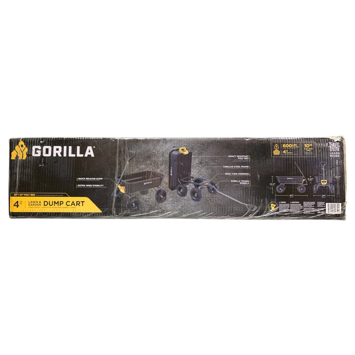 Gorilla 4 Cu. Ft. Lawn and Garden Tough and Smart Quick Release Dump Cart