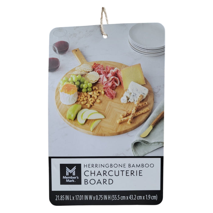 Member's Mark Herringbone Bamboo Wood Charcuterie Board