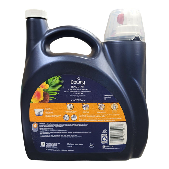 Downy Infusions Radiant Liquid Fabric Softener, Pineapple & Coconut, 164 loads