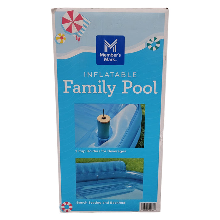 Member's Mark 10 foot Long Inflatable Family Pool with Cup Holders