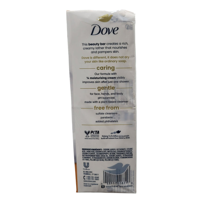Dove Beauty Bar Soap, Shea Butter & Vanilla, 3.75 oz., 16 count
