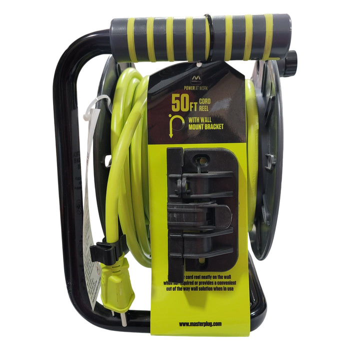 Masterplug Extension Cord Reel (50 ft.) with Wall Mount