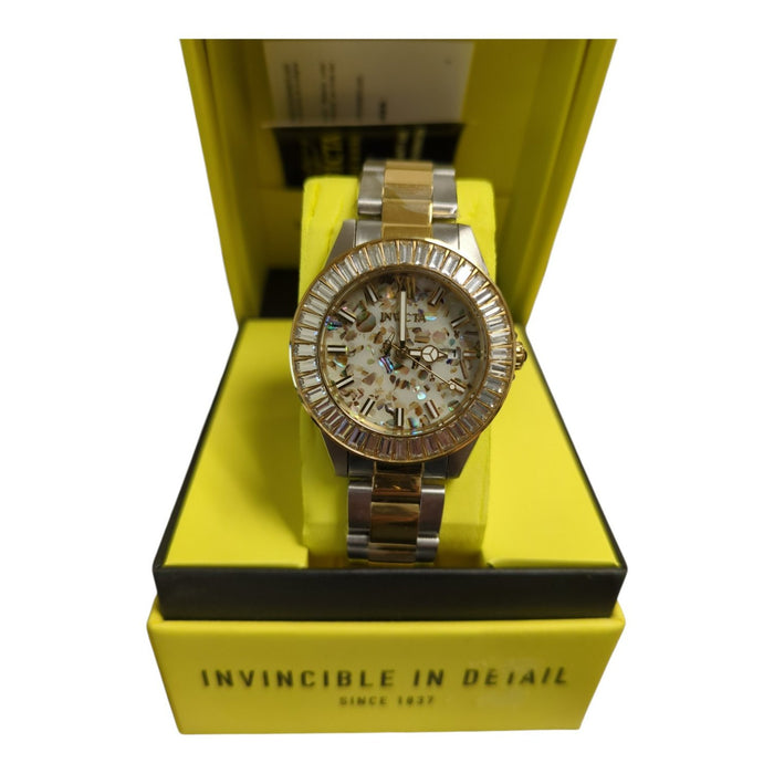 Invica Women's Angel Lady Stain Steel Wristwatch, Mother of Pearl/Abalone Dial
