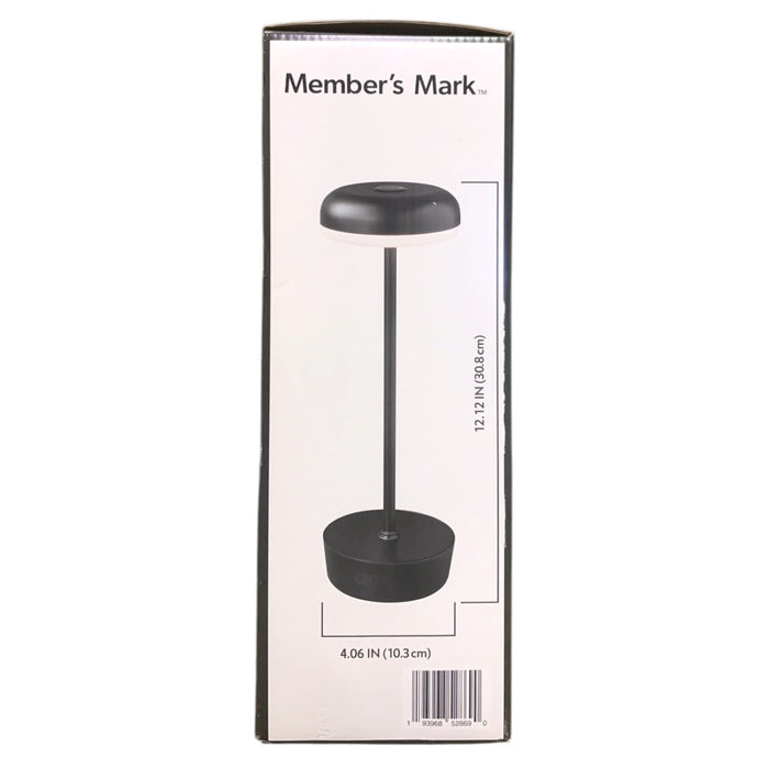 Member's Mark Outdoor Table Lamp 2-Pack, Cordless, Adjustable Brightness (Black)