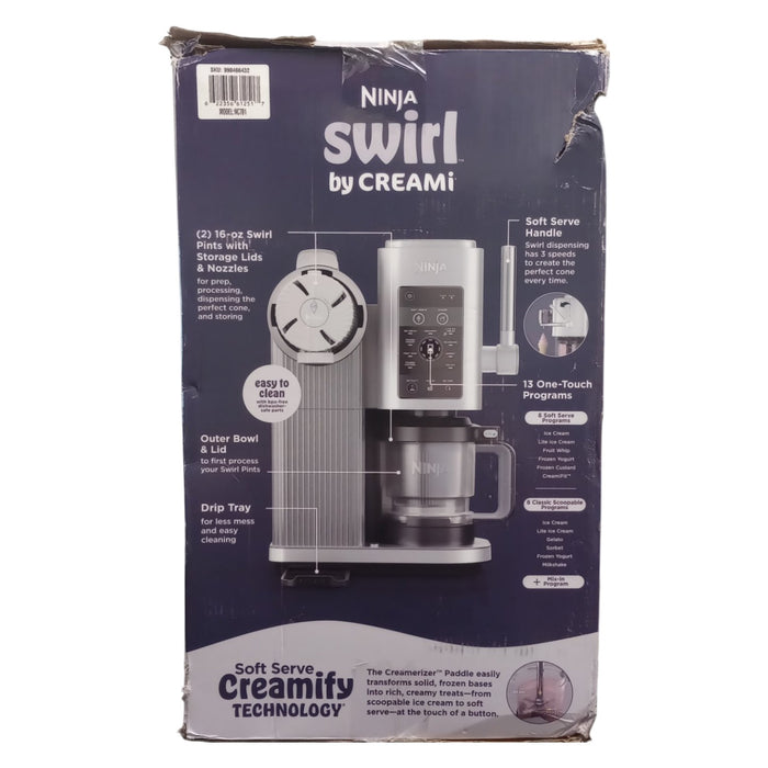 Ninja CREAMi Scoop & Swirl Ice Cream & Soft Serve Maker, 13 One-Touch Programs