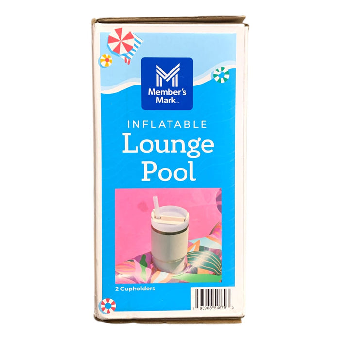 Member's Mark Inflatable Lounge Pool with Built-In Cupholders, Tropical Design
