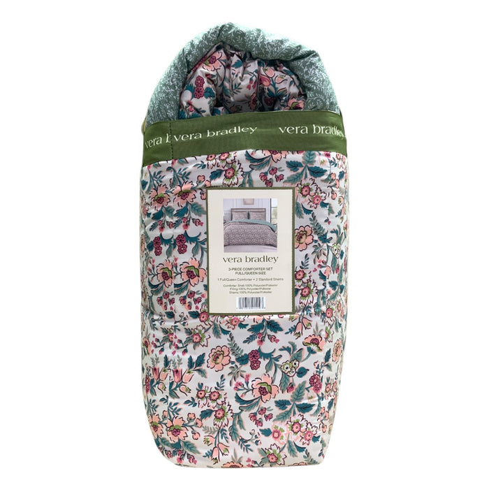 Vera Bradley 3-Piece Comforter Set, Full/Queen Size, Comforter and Two Shams
