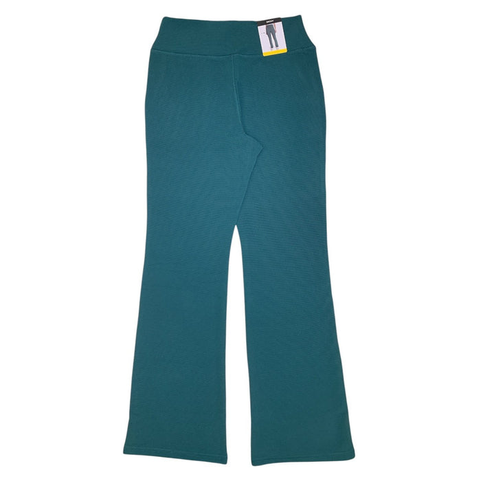 DKNY Women's Classic Fit Lightweight High Rise Waffle Knit Flare Pant