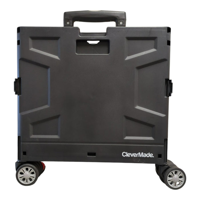 CleverMade Collapsible Wheeled Crate with Lid, 35L and 75lb Capacity