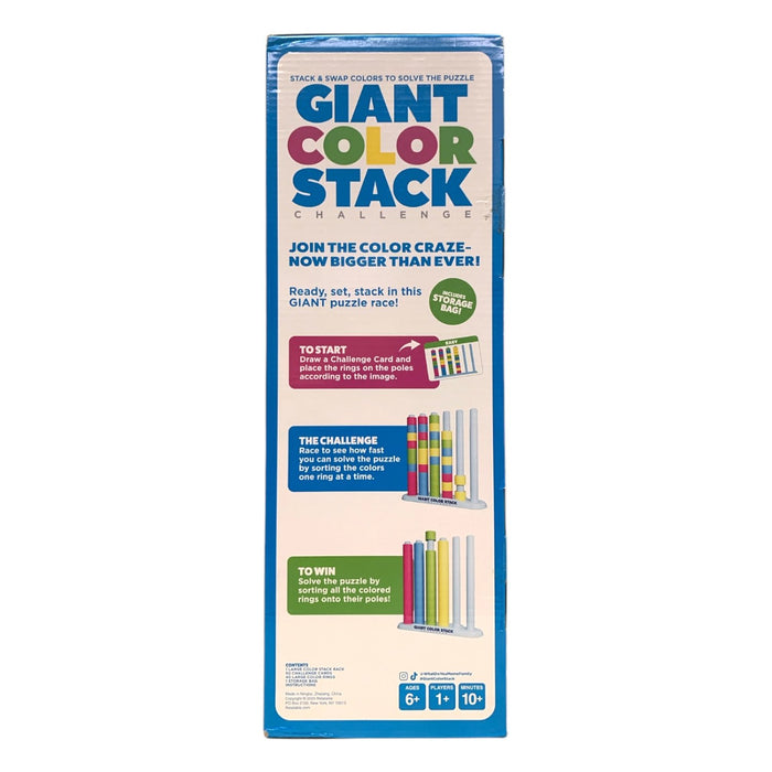 Giant Color Stack Challenge, Strategy Stacking Game - Ages 6+