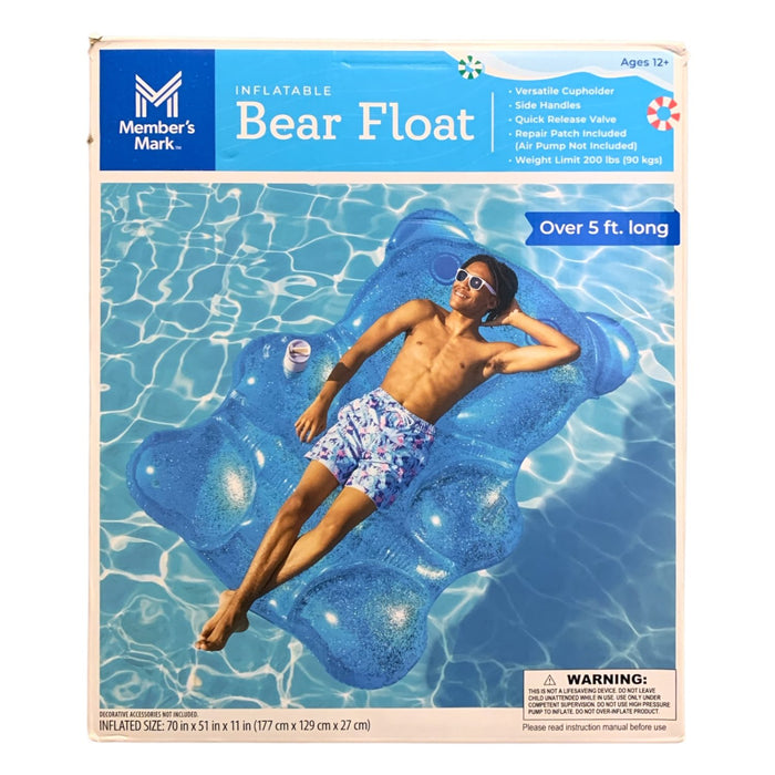 Member's Mark Oversized Inflatable Bear Float - 70"L x 51"W x 11"H