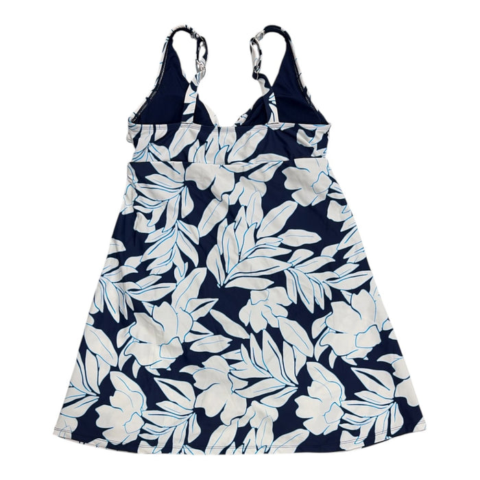 Lands' End Women's Mid-Weight V-Neck UPF 50+ Swim Dress