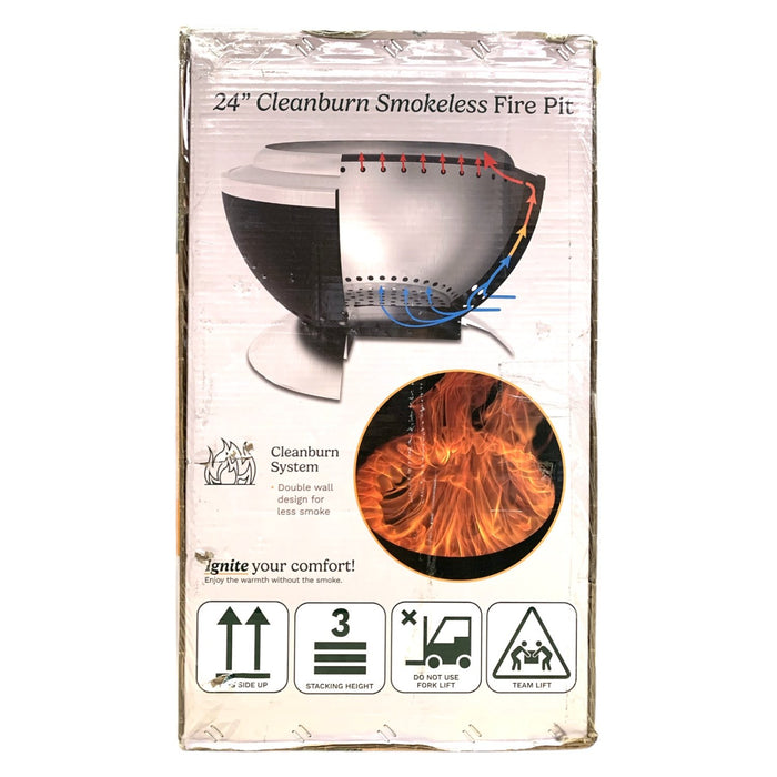 Cuisinart Outdoors 24"  Cleanburn Smokeless Fire Pit Bundle