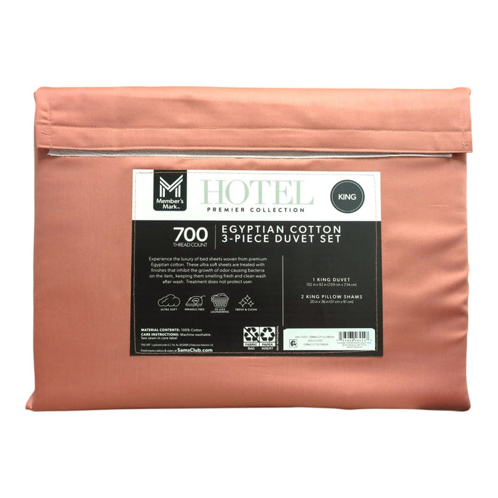 Member's Mark 700-Thread-Count Solid Egyptian Cotton Duvet Cover Set