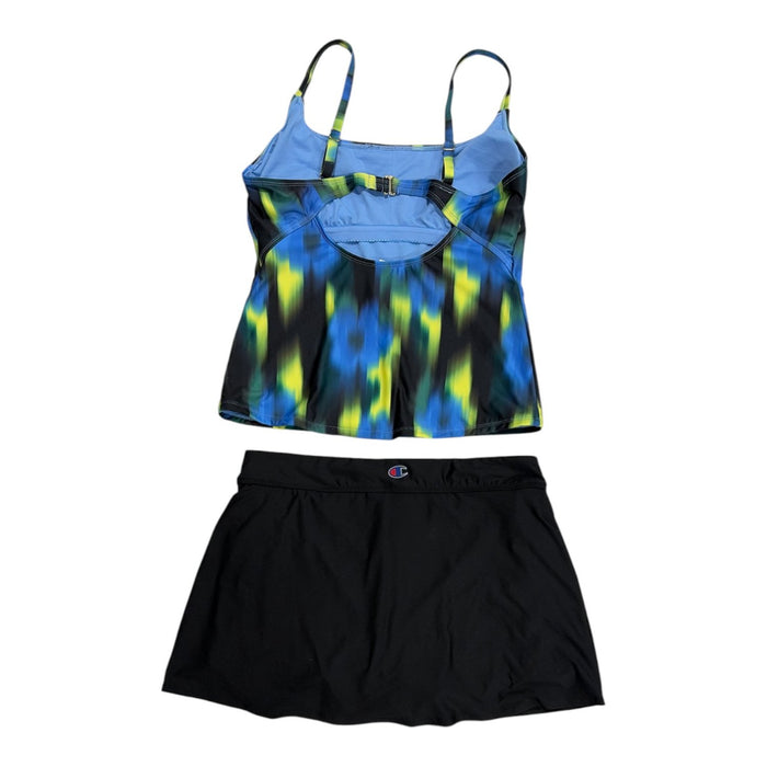 Champion Women’s 4-Way Stretch Tankini and Full Coverage Swim Skirt Set