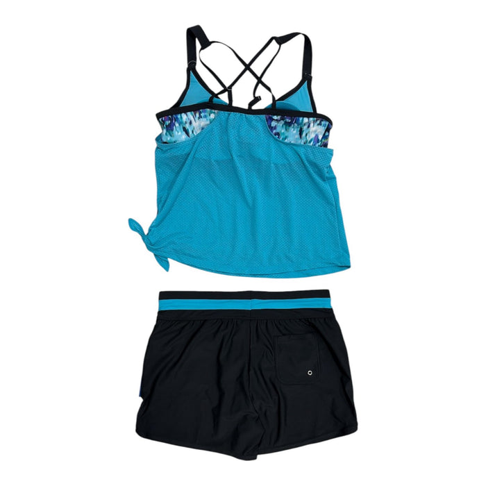 Free Country Women's 4-Way Stretch Quick Dry Tankini & Short Swim Set