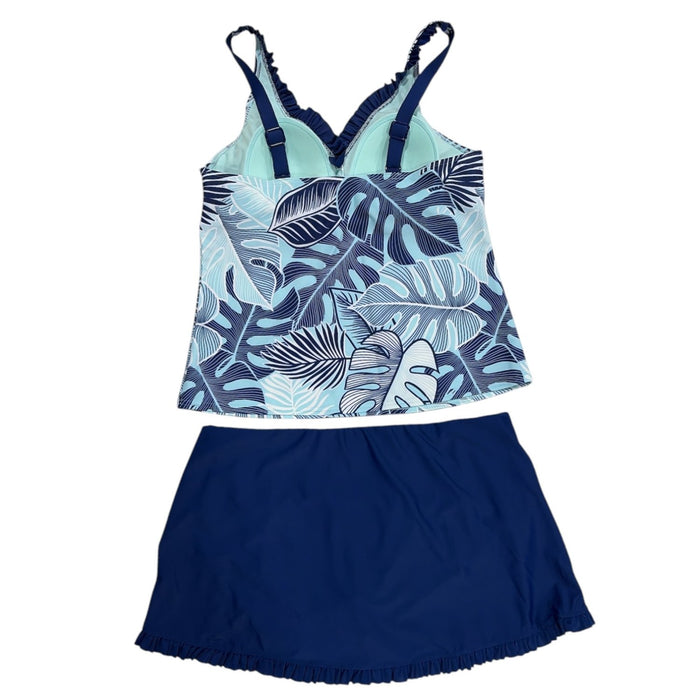 ZeroXposur Women’s Lightweight 2 Piece Ruffle Tankini Set