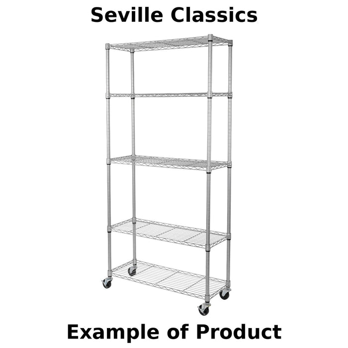 Seville Classics 5-Tier Steel Wire Shelving, 36” W x 14” D x 75.5” H