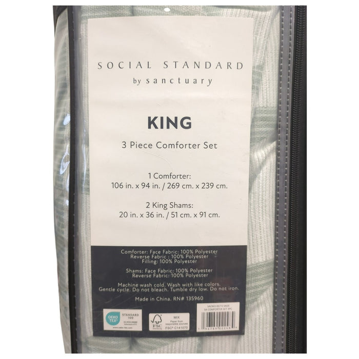 Social Standard by Sanctuary Geometric Comforter Set, King