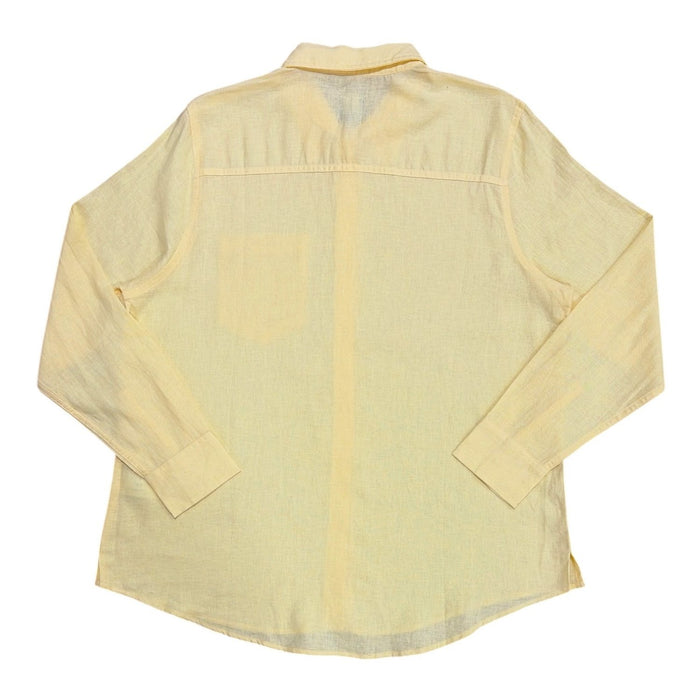 GAP Women's Linen Blend Button-Down Long Sleeve Relaxed Fit Shirt