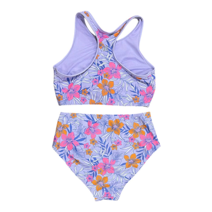Hurley Girls Lightweight 2-Piece UPF 50+ Dull Tricot Fabric Tankini Swimsuit