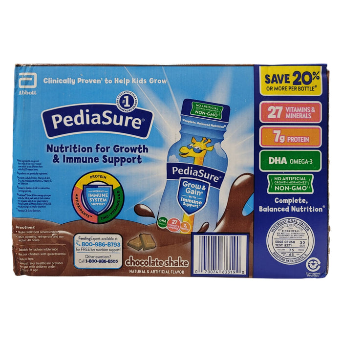 PediaSure Grow and Gain Nutrition Shake for Kids, Chocolate, 8 fl. oz., 24 pk.
