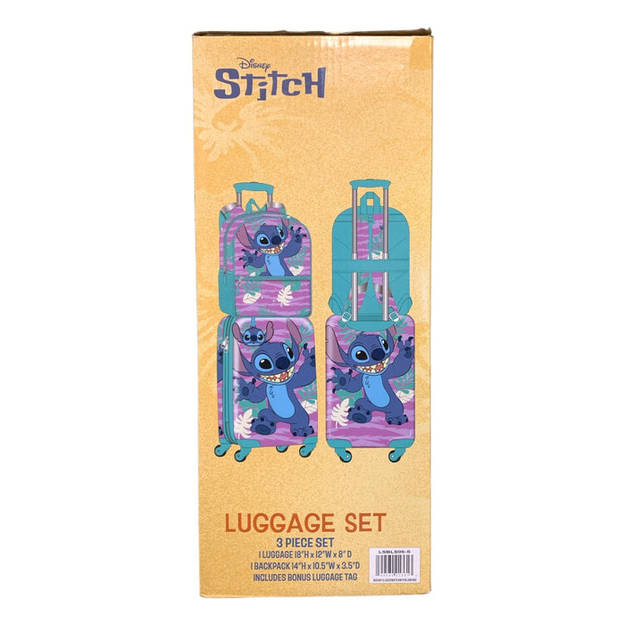 3PC Luggage & Backpack Set With Luggage Tag