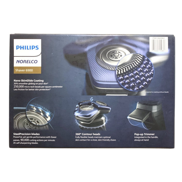 Philips Norelco Men's Rotary Shaver 6900 Bundle with Case and Cleaning System