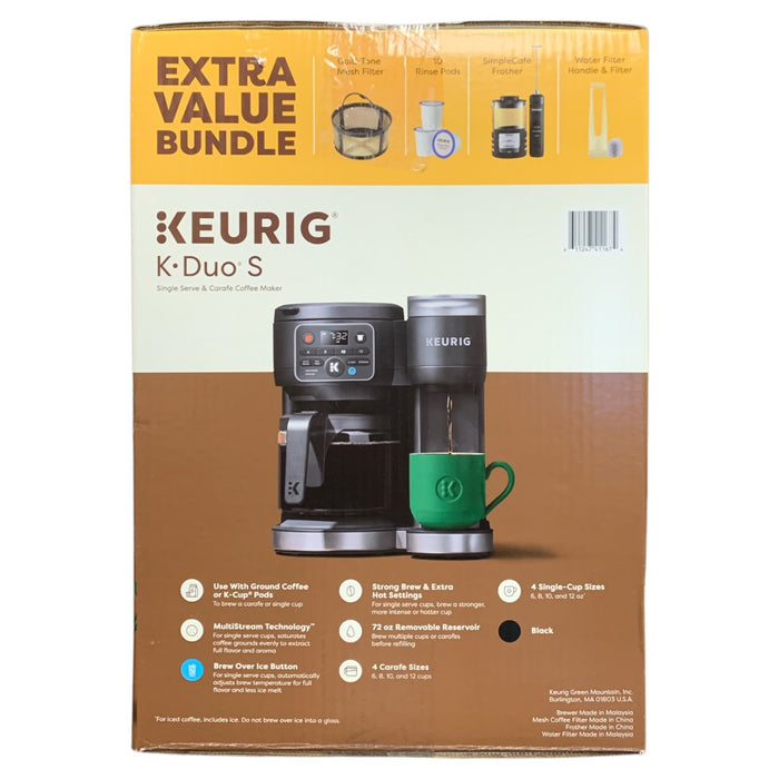 Keurig K-Duo S Gen 2 Hot & Iced Single Serve & Carafe Coffee Maker