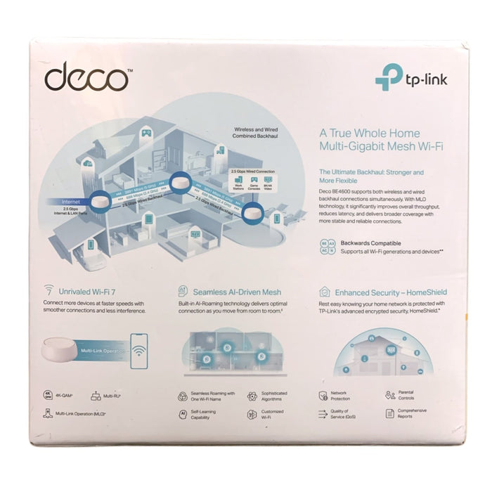 TP-Link Deco BE4600 Wi-Fi 7 Whole Home System, 3-Pack