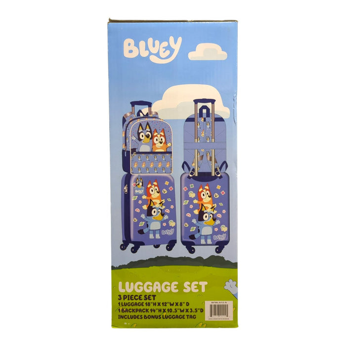 Fast Forward Kids 3 Piece Luggage Set, Carry-On, Backback, Luggage Tag