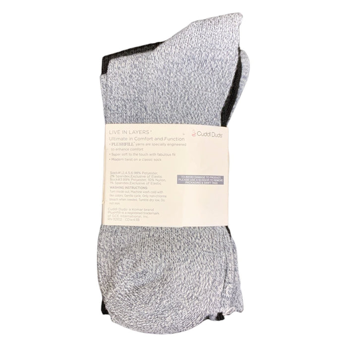 Cuddl Duds Women's Plushfill Crew Sock 6-Pack, One Size