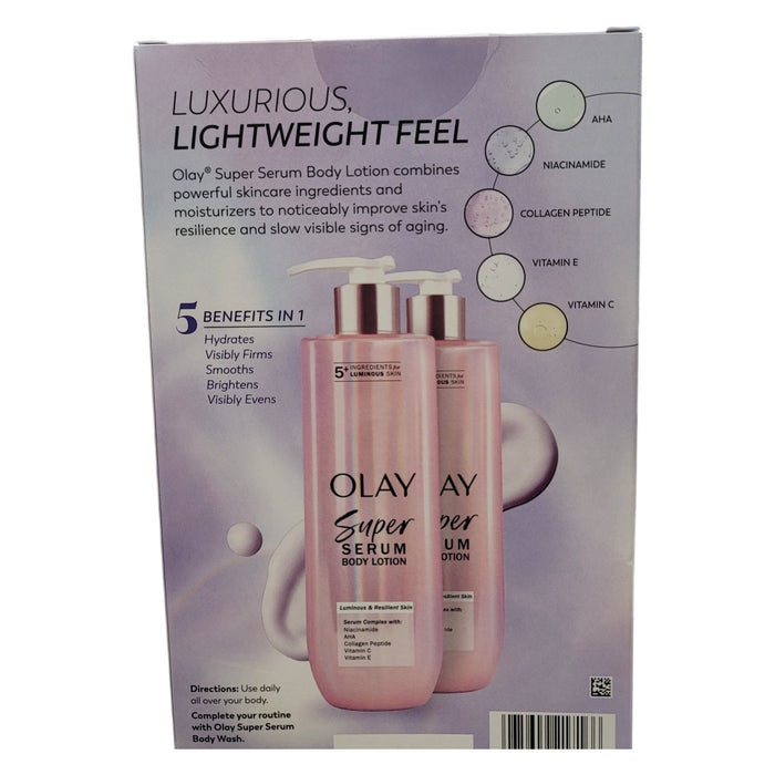 Olay Super Serum Body Lotion, 18.5 fl. oz., 2 pk.