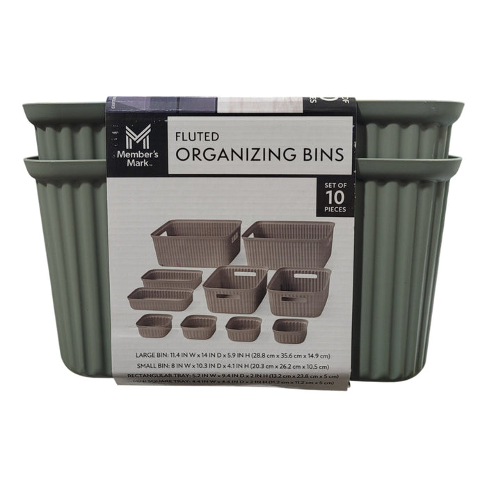 Member's Mark 10-piece Organizing Bin Set Multiple Colors