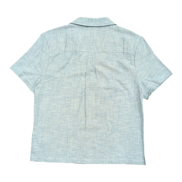Sperry Men's Textured Stretch Cotton Short Sleeved Camp Collar Shirt