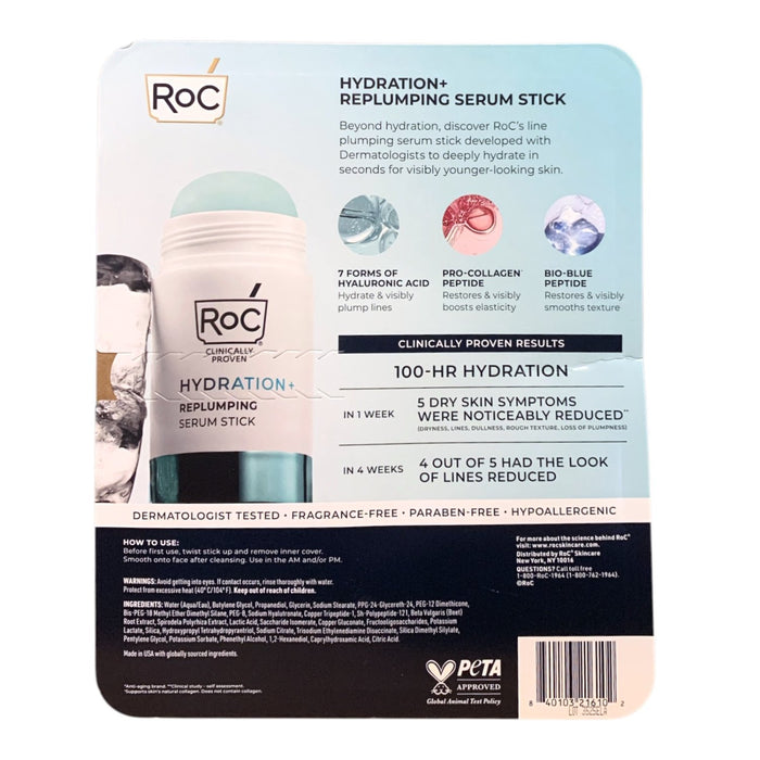 RoC Hydration+ Replumping Serum Stick, 0.7 fl. oz., 2 pk.
