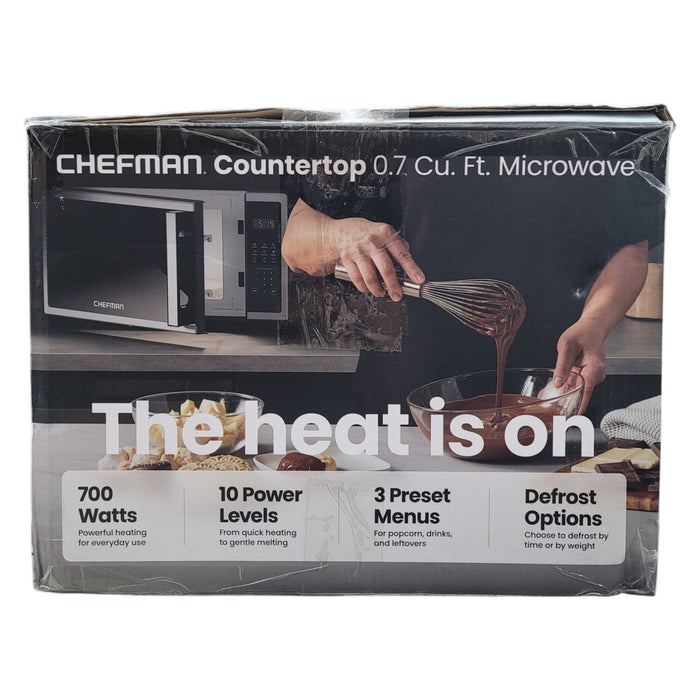 Chefman 0.7 Cu. Ft. Countertop Microwave Oven, 700W