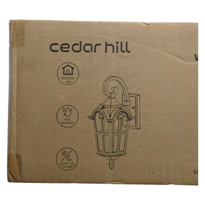 Cedar Hill 20inch Wall Lantern with Photocell (Bulb Included) 800Lumen