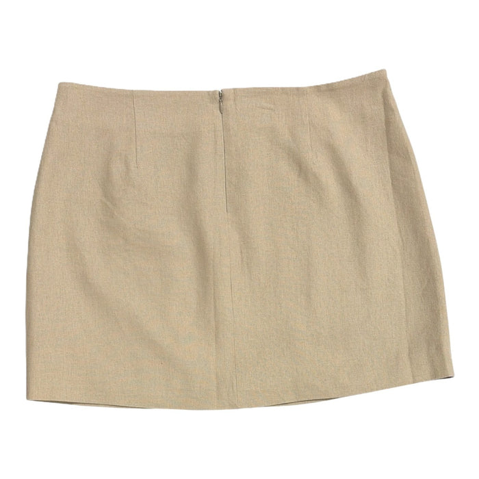 Express Women's High-Rise Lightweight Fitted Linen Blend Mini Skirt