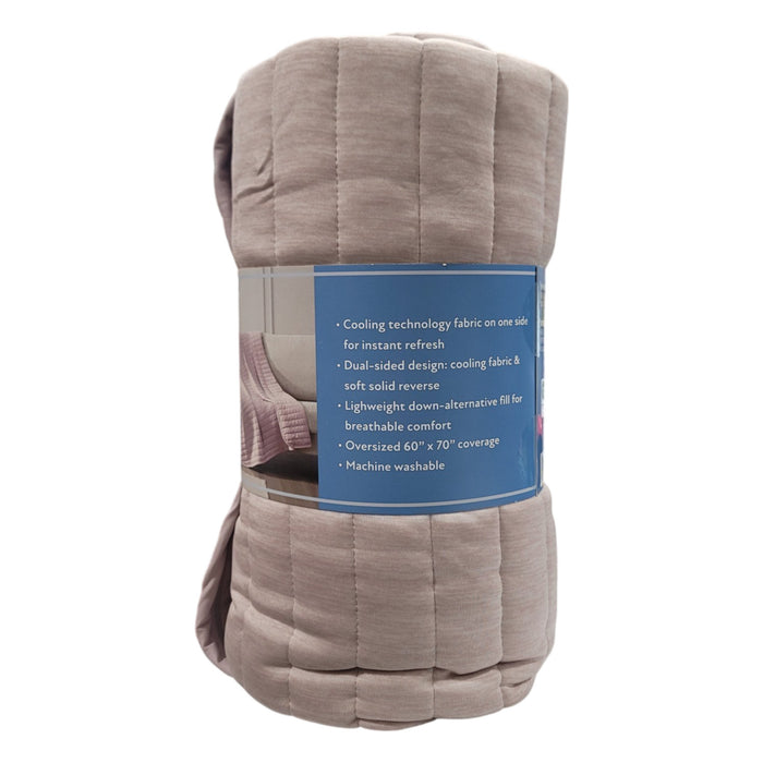 Member's Mark Cooling Lightweight Throw Blanket, 60"x70" (Blush)