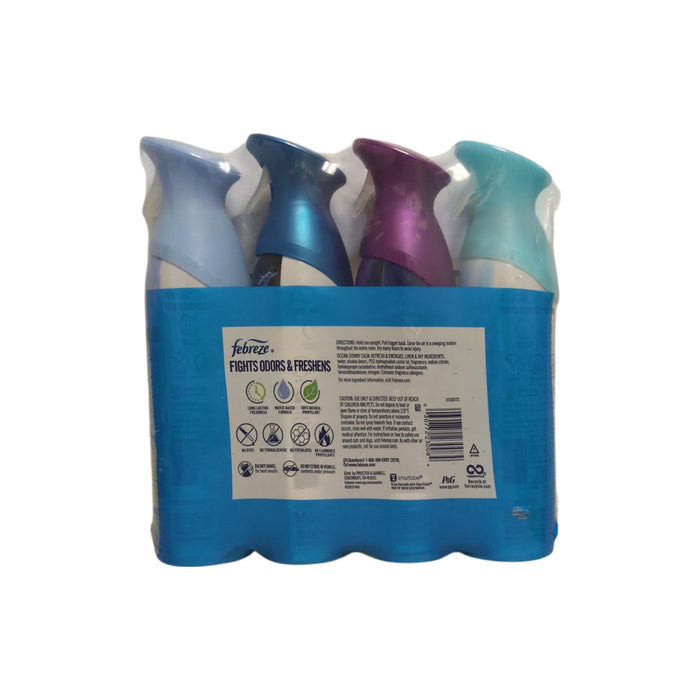 Febreze Air Mist Air Freshener Spray, Refresh/Lavender/Ocean/Linen, 4pk