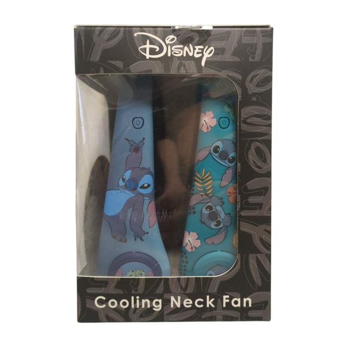 Disney Rechargeable 5 Speed Bladeless Cooling Neck Fan, 2 Pack, Stitch