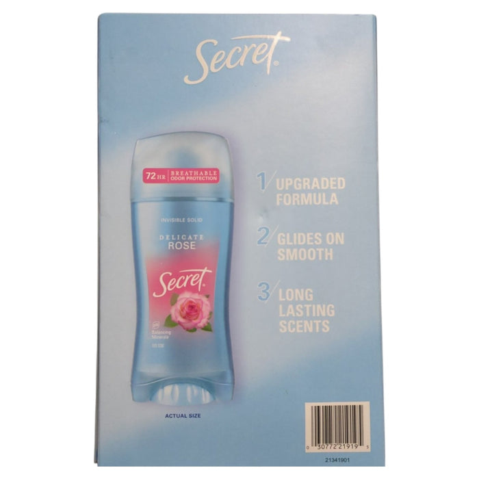 Secret Fresh Invisible Solid Antiperspirant Deodorant, Variety Pack, 2.6 oz, 4pk