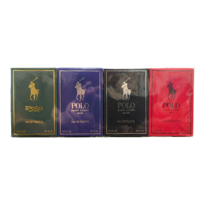 Ralph Lauren Polo Collection Miniature Eau De Toilette, .5 floz, 4-Piece Set
