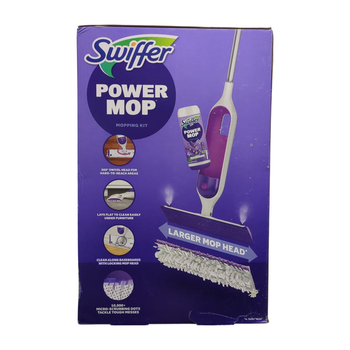 Swiffer PowerMop Multi-Surface Mopping Kit, Lavender, 8 pads + 2 refills