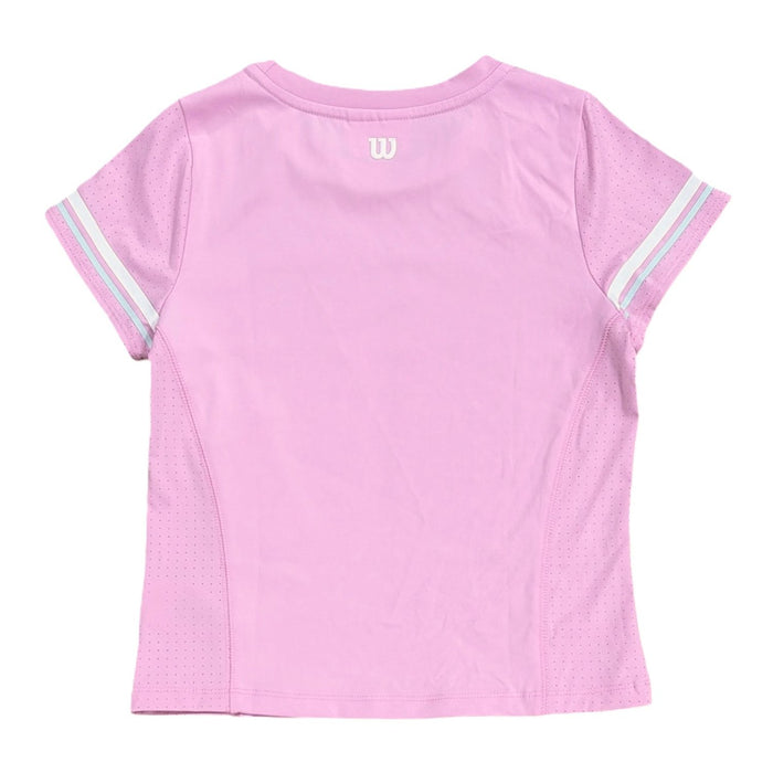 Wilson Girl's Athletic Fit Short Sleeve Breathable Active Top