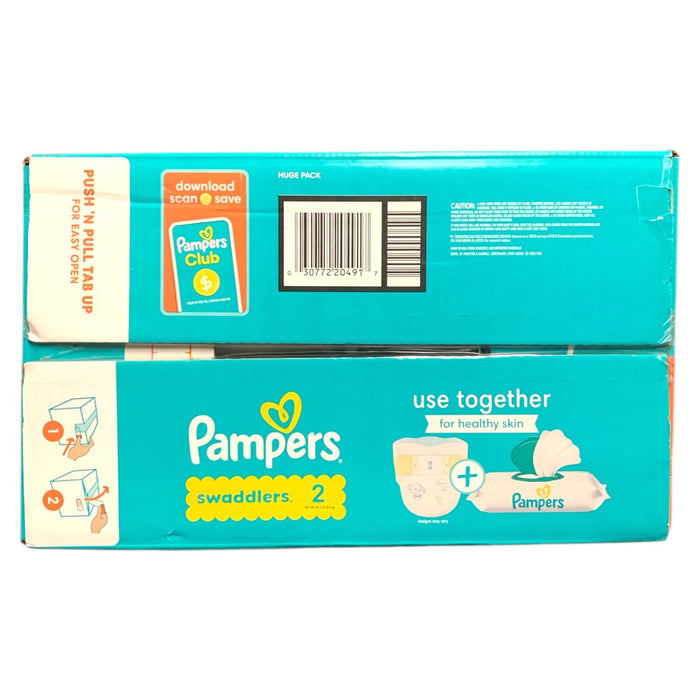 Pampers Swaddlers Fragrance Free Baby Diapers Size 2, 144 Count