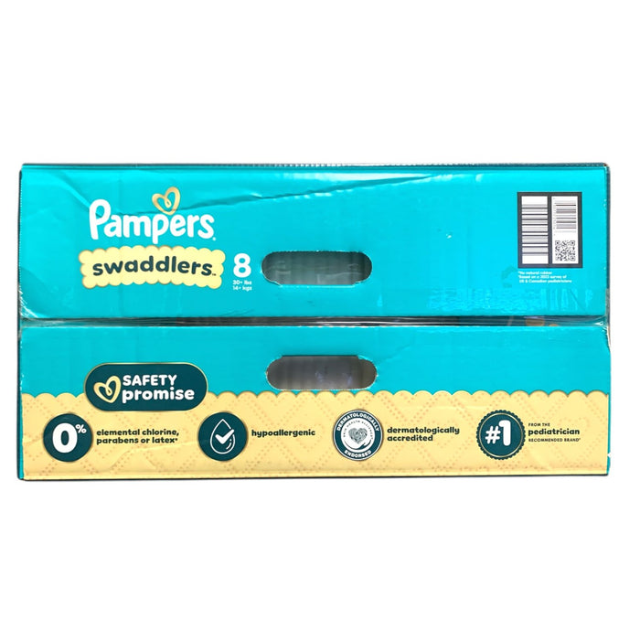 Pampers Swaddlers Ultra Day+Night Disposable Baby Diapers, Size 8 (30+lbs), 86ct